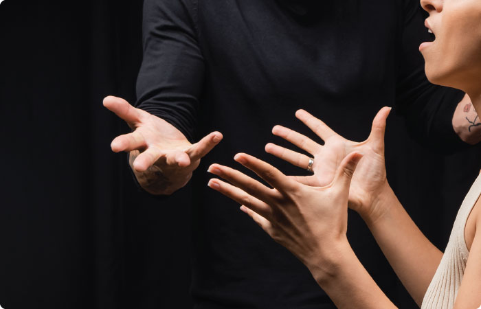 Image of hands talking