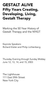 2003 Gestalt Alive brochure cover