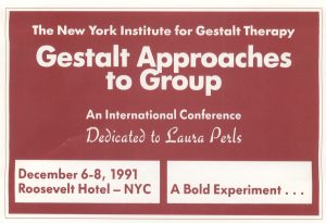 Gestalt Approaches to Group flyer - December 1991
