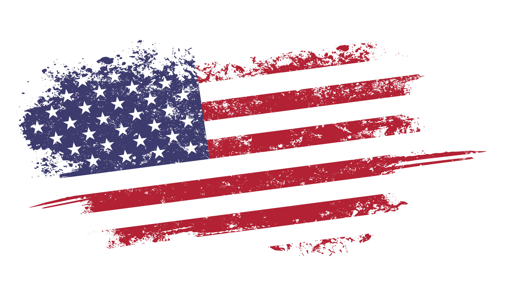 US flag in distress