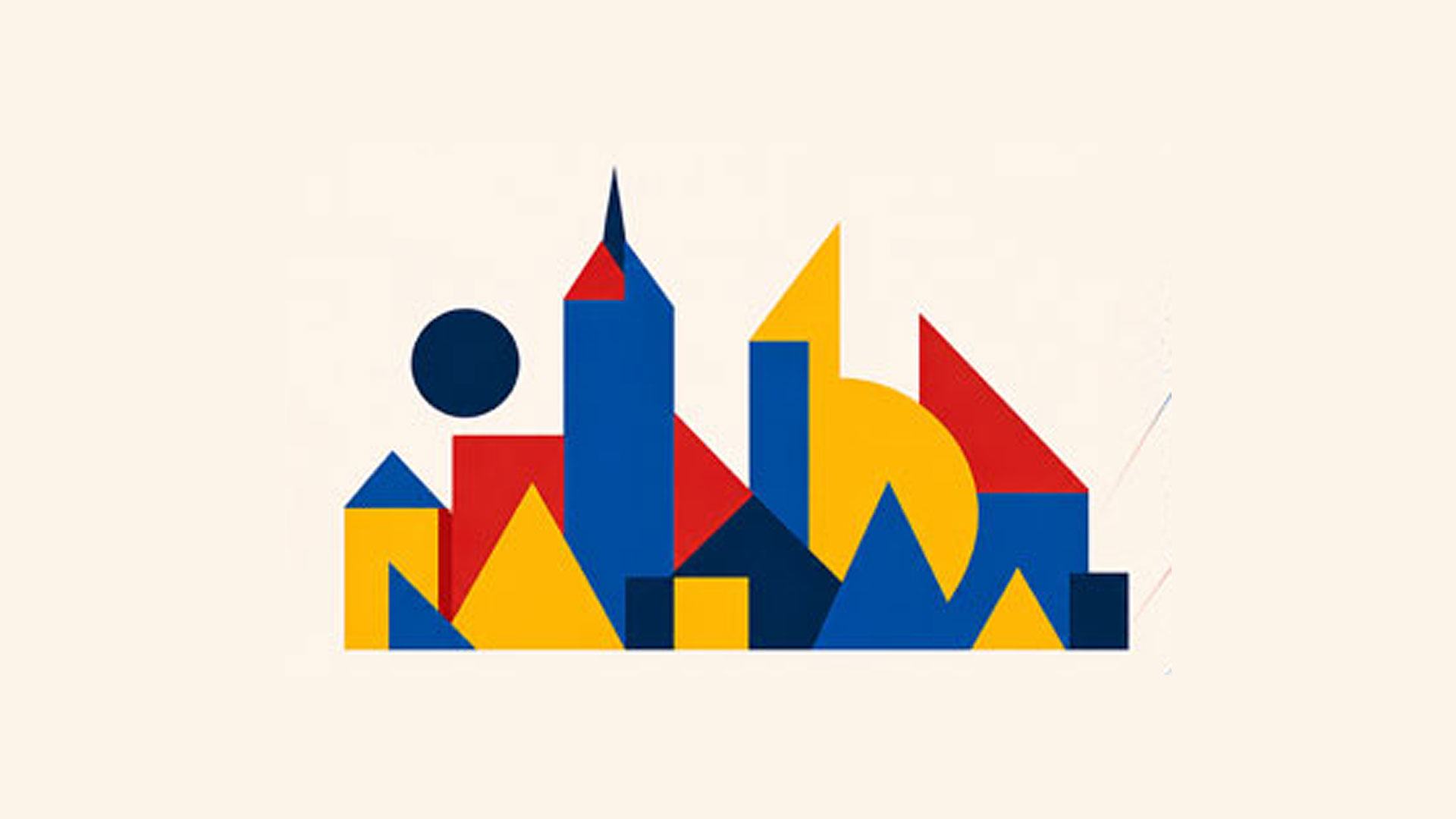 colorful abstract image of NYC skyline